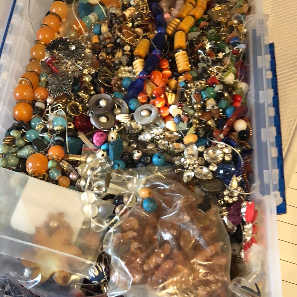 4 Pounds of Broken Jewelry & Beads $35 or *2 pounds $25 (specify)  - 738